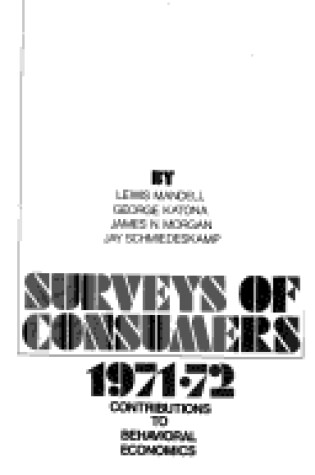 Cover of Surveys of Consumers, 1971-1972