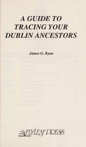 Book cover for A Guide to Tracing Your Dublin Ancestors