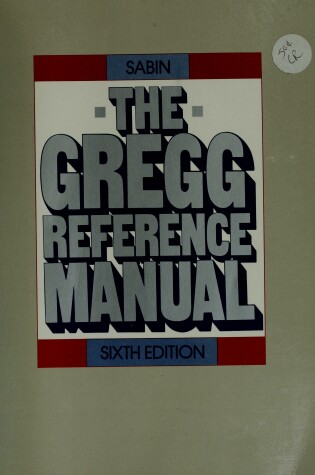 Cover of Gregg Reference Manual -Trade Edition