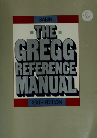 Book cover for Gregg Reference Manual -Trade Edition