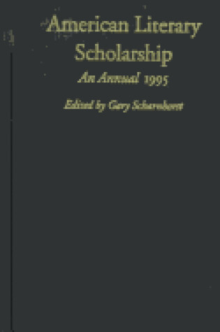 Cover of American Literary Scholarship, 1995