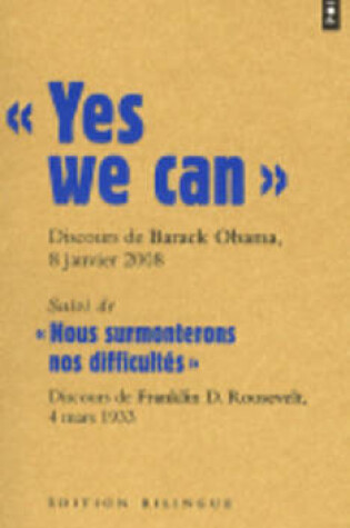 Cover of Yes we can! Discours de Barack Obama a Nashua