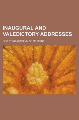 Cover of Inaugural and Valedictory Addresses