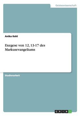 Book cover for Exegese von 12, 13-17 des Markusevangeliums