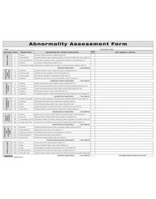 Book cover for Abnormality Assessment Form