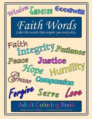 Book cover for Faith Words Adult Coloring Book