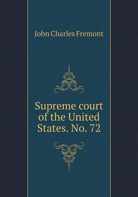 Book cover for Supreme court of the United States. No. 72