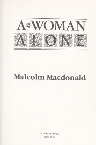 Cover of A Woman Alone