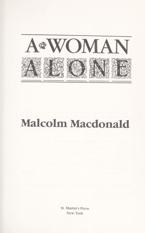 Book cover for A Woman Alone