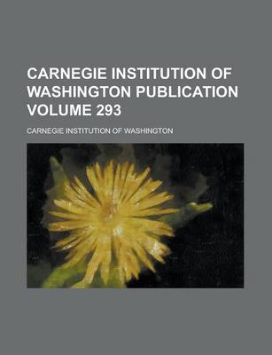 Book cover for Carnegie Institution of Washington Publication (No.139)