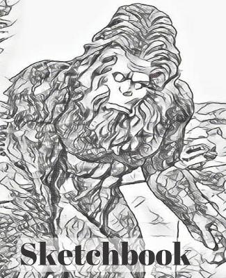 Cover of Running Sasquatch Sketch Art Lover Gift Sketchbook for Drawing Coloring or Writing Journal
