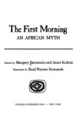 Cover of The First Morning