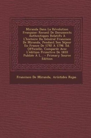 Cover of Miranda Dans La Revolution Francaise