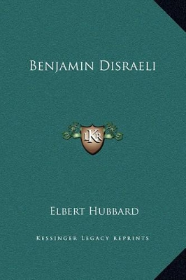 Book cover for Benjamin Disraeli