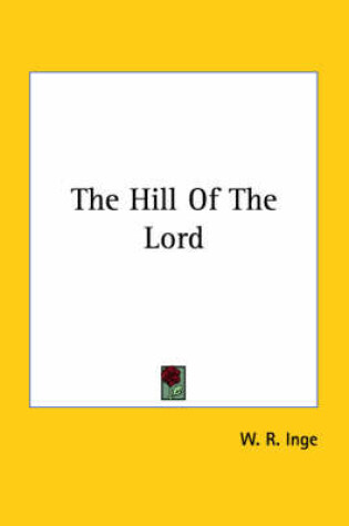 Cover of The Hill of the Lord