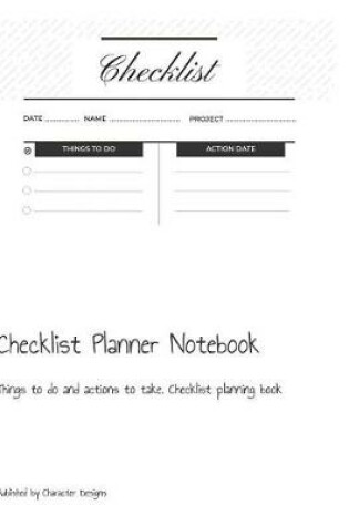 Cover of Checklist Planner Notebook