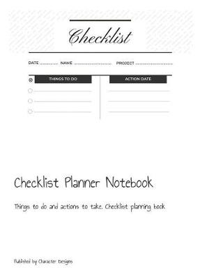 Book cover for Checklist Planner Notebook