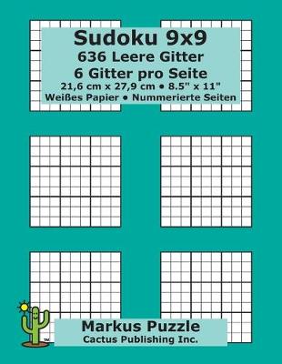 Book cover for Sudoku 9x9 - 636 leere Gitter