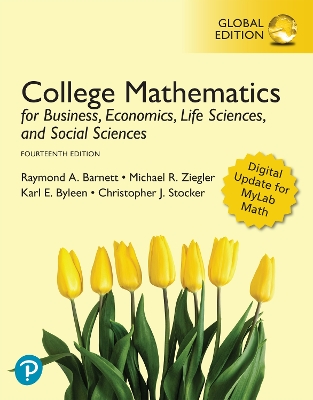 Book cover for College Mathematics for Business, Economics, Life Sciences, and Social Sciences, Global edition -- MyLab Mathematics with Pearson eText (ACC)