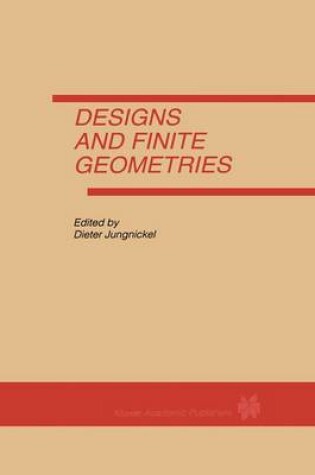 Cover of Designs and Finite Geometries