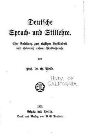 Cover of Deutsche sprach- und Stillehre