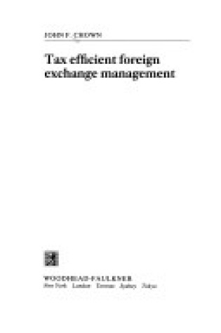 Cover of Tax Efficient Foreign Exchange Management