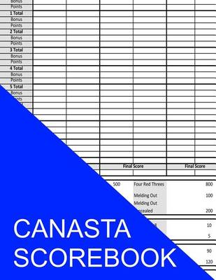 Book cover for Canasta Scorebook