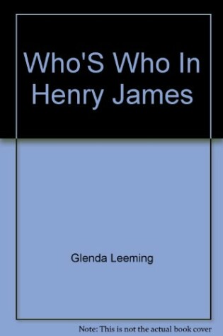 Cover of Who's Who in Henry James