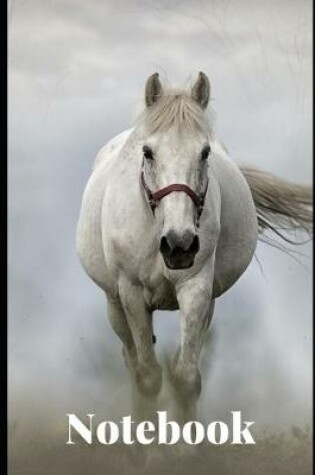 Cover of White Horse Composition Book College Ruled Notebook