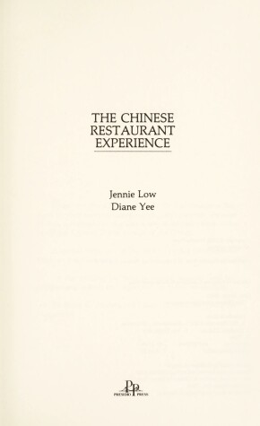 Book cover for The Chinese Restaurant Experience