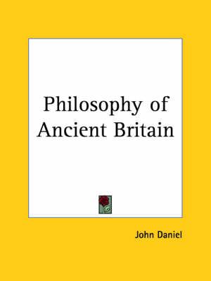 Book cover for Philosophy of Ancient Britain (1927)
