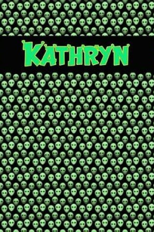 Cover of 120 Page Handwriting Practice Book with Green Alien Cover Kathryn