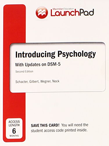 Book cover for Launchpad for Schacter's Introducing Psychology with Dsm5 Update (Six Month Access)