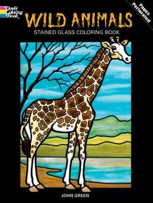 Cover of Wild Animals Stained Glass Colouring Book