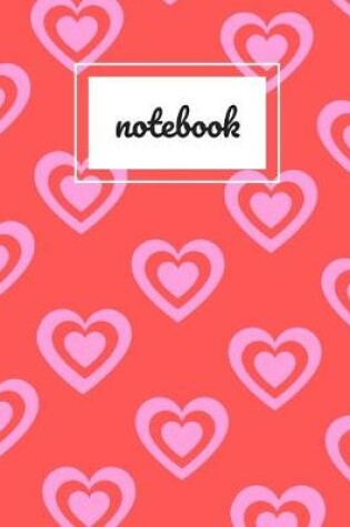 Cover of Red & pink heart notebook