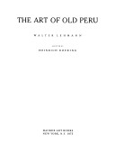 Book cover for The Art of Old Peru