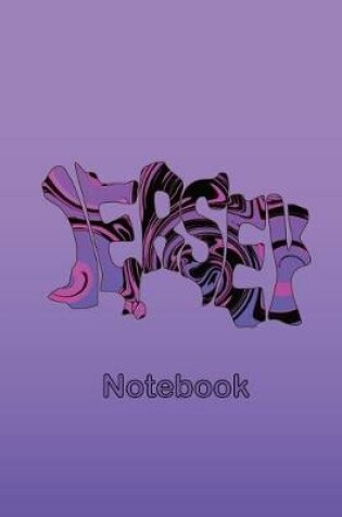 Cover of Jersey Channel Islands Violet Psychedelic Map Notebook