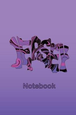 Book cover for Jersey Channel Islands Violet Psychedelic Map Notebook