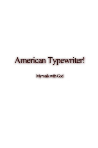 Cover of American TypeWriter