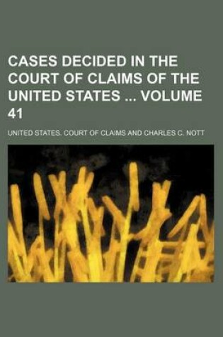 Cover of Cases Decided in the Court of Claims of the United States Volume 41