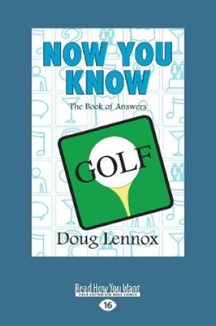 Cover of Now You Know Golf