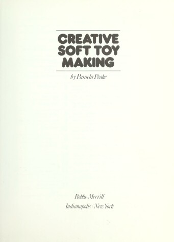 Book cover for Creative Soft Toy Making