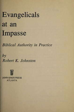 Cover of Evangelicals at an Impasse
