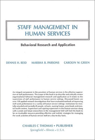 Book cover for Staff Management in Human Services