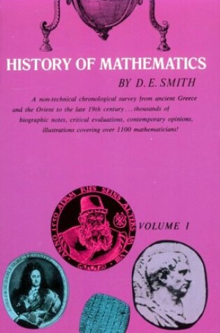 Cover of History of Mathematics: General Survey of the History of Elementary Mathematics v. 1