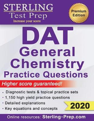 Book cover for Sterling Test Prep DAT General Chemistry Practice Questions