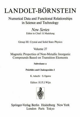 Cover of Pnictides and Chalcogenides I / Pnictide und Chalkogenide I