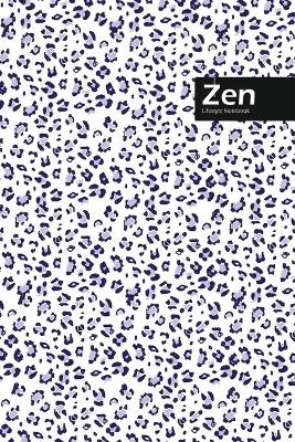 Book cover for Zen Lifestyle, Animal Print, Write-in Notebook, Dotted Lines, Wide Ruled, Medium Size 6 x 9 Inch (Blue)