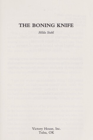 Cover of The Boning Knife