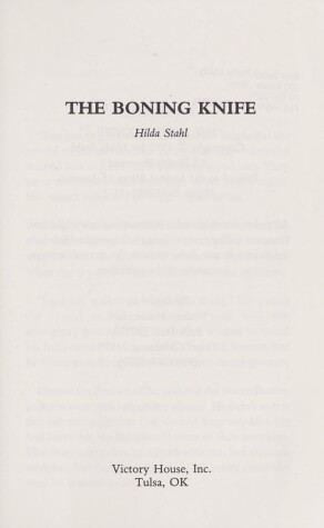 Cover of The Boning Knife